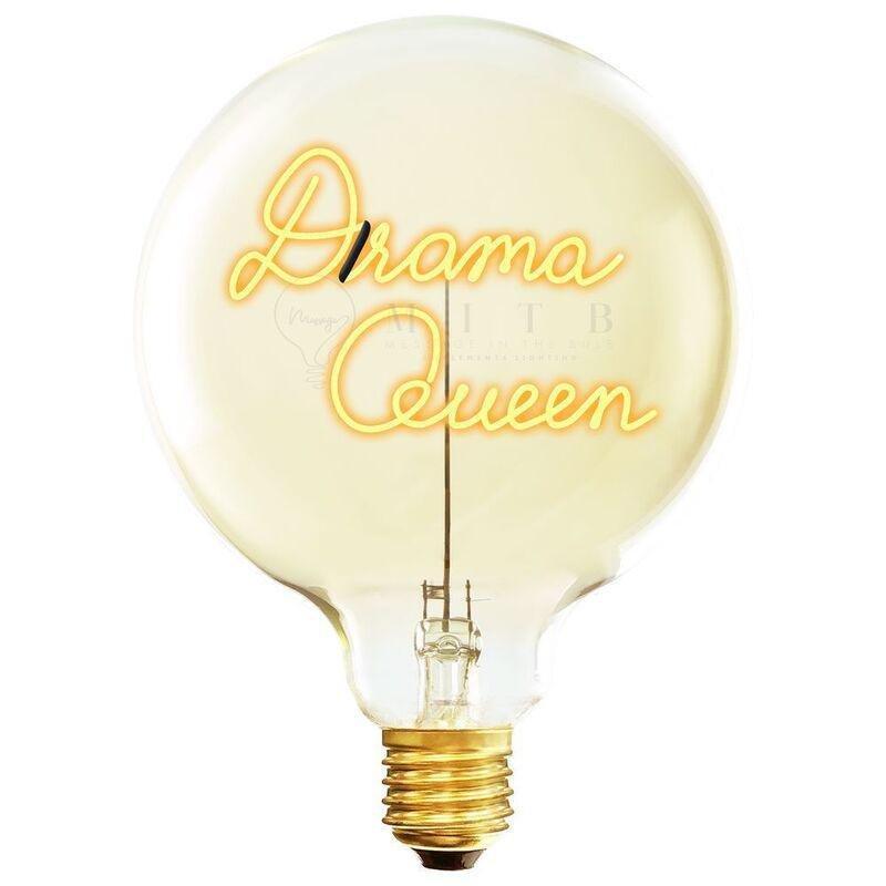 Message in the Bulb 904251 Drama Queen LED Light Bulb (6 Volt) - Amber Glass - 2200K Light, , large image number 0