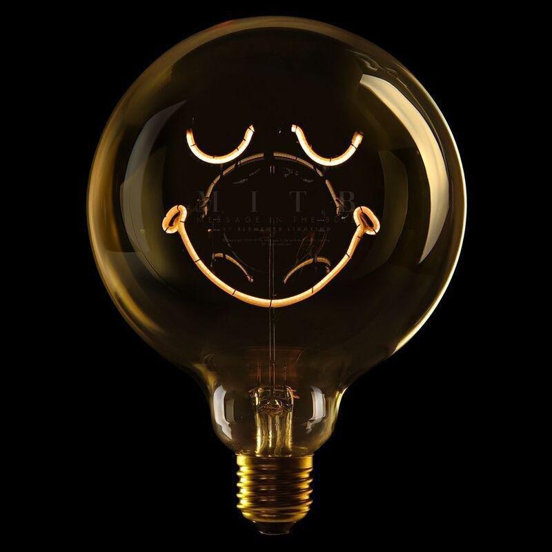 Message in the Bulb 904140X Smileyworld Calm LED Light Bulb (6 Volt) - Amber Glass - 2200K Light, , medium