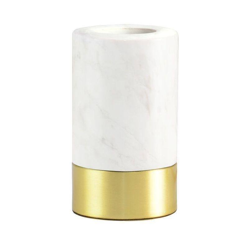 Message in the Bulb 306011G Romance Lamp Base - White Marble (Type G Plug), , medium