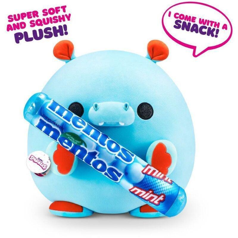 Snackles Series 2 Hippo Holding Plush Mentos Mint Flavour, , large image number 1