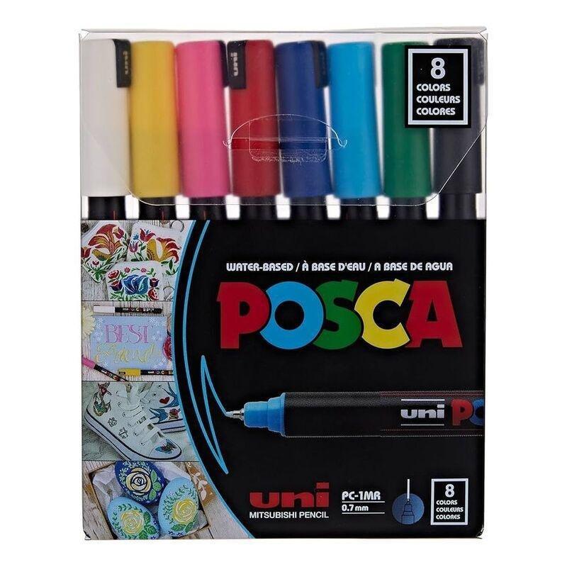 Uni-Ball Posca PC-1MR Soft Colors Extra Fine Tip Markers (Set of 8), , medium