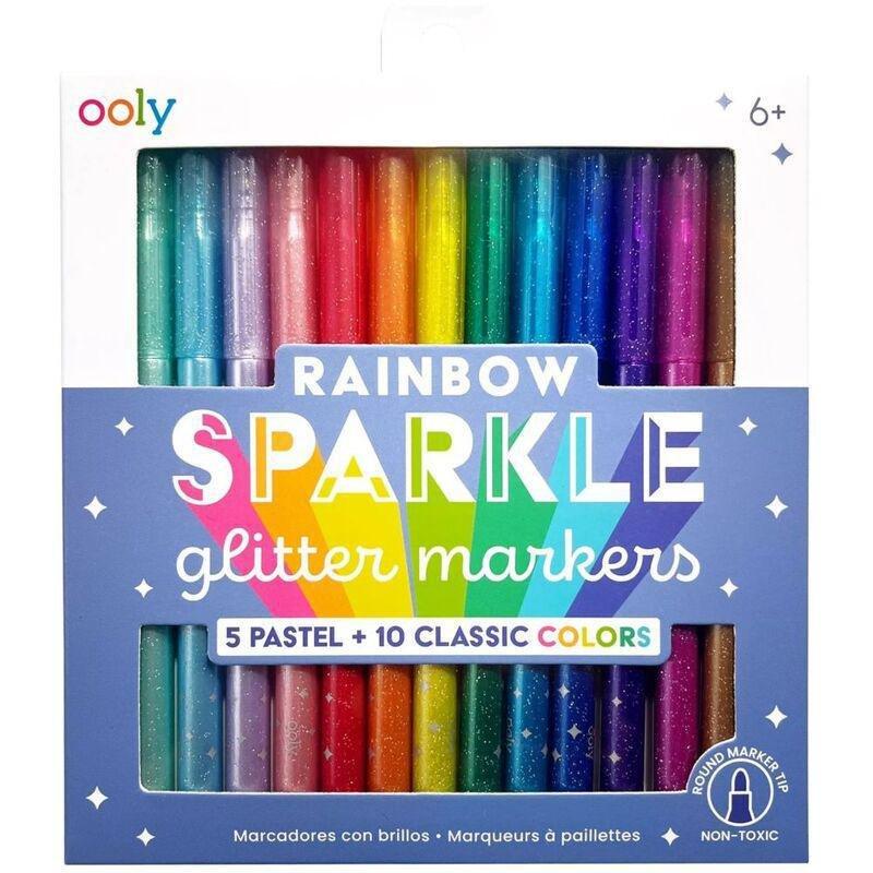 Ooly Rainbow Sparkle Glitter Markers (Set of 15), , large image number 0