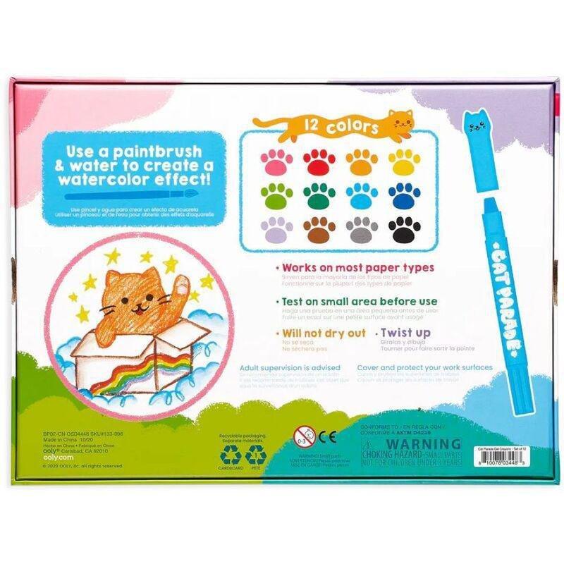 Ooly Cat Parade Watercolor Gel Crayons (Set of 12), , large image number 5