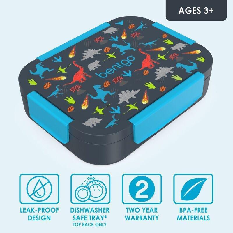 Bentgo Kids Prints Slim Lunch box - Dino, , large image number 3