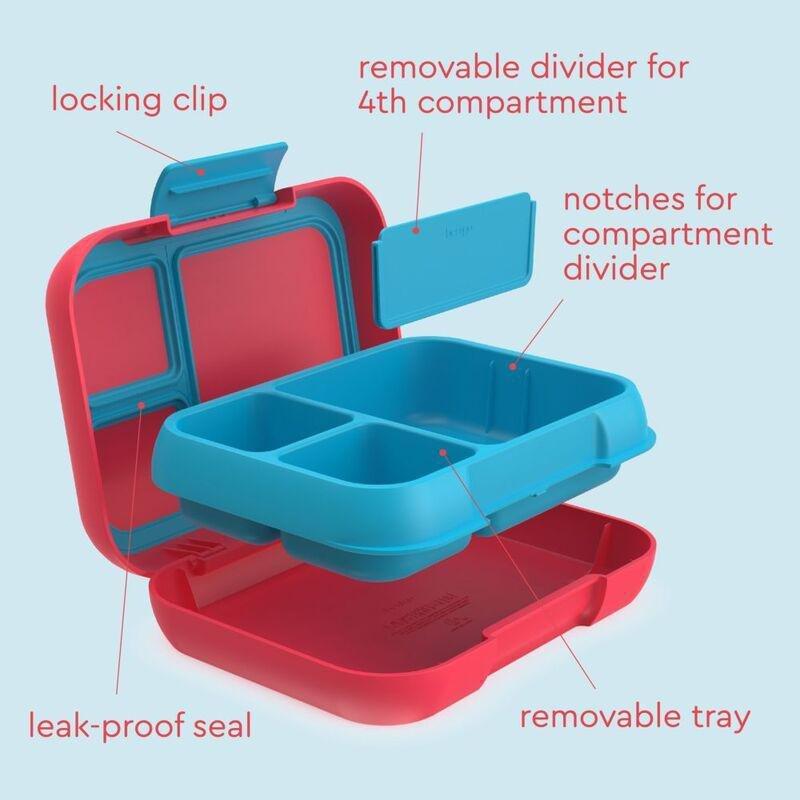 Bentgo Pop - Removable Divider - Flame Red/Turquoise, , large image number 2