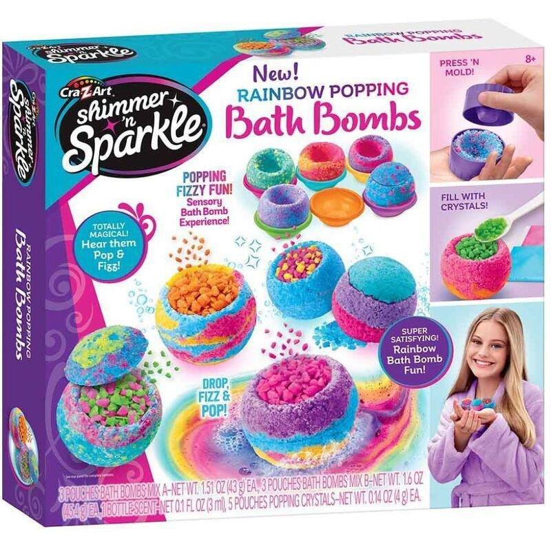 Shimmer N Sparkle Rainbow Popping Bath Bombs, , large image number 0