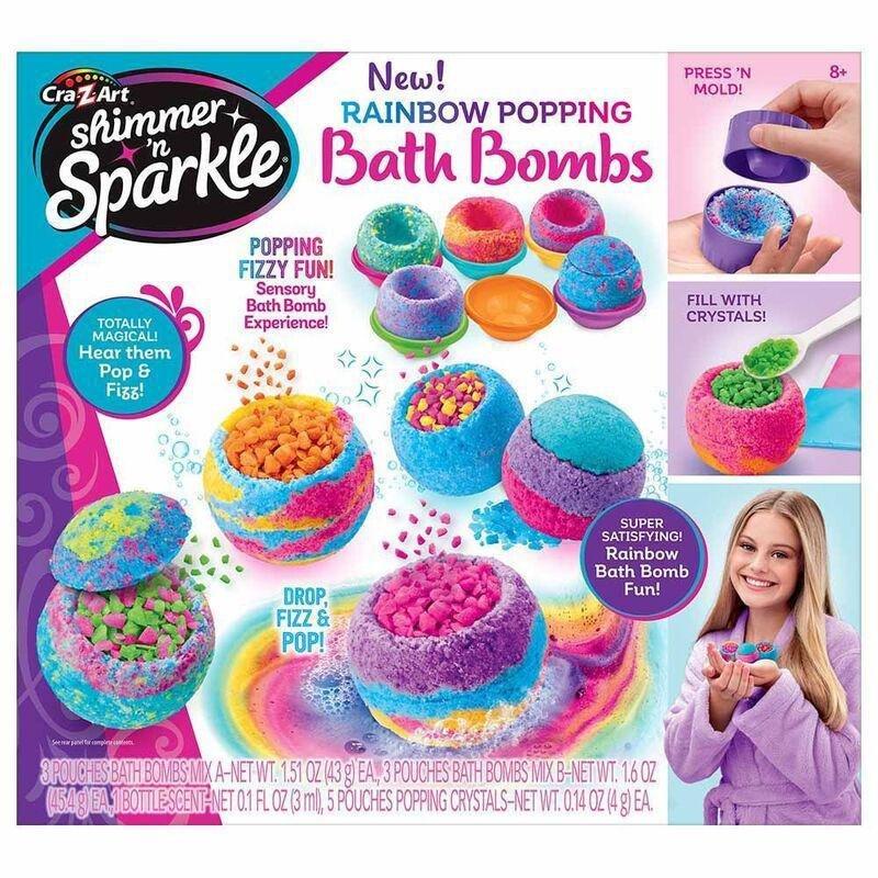 Shimmer N Sparkle Rainbow Popping Bath Bombs, , large image number 1