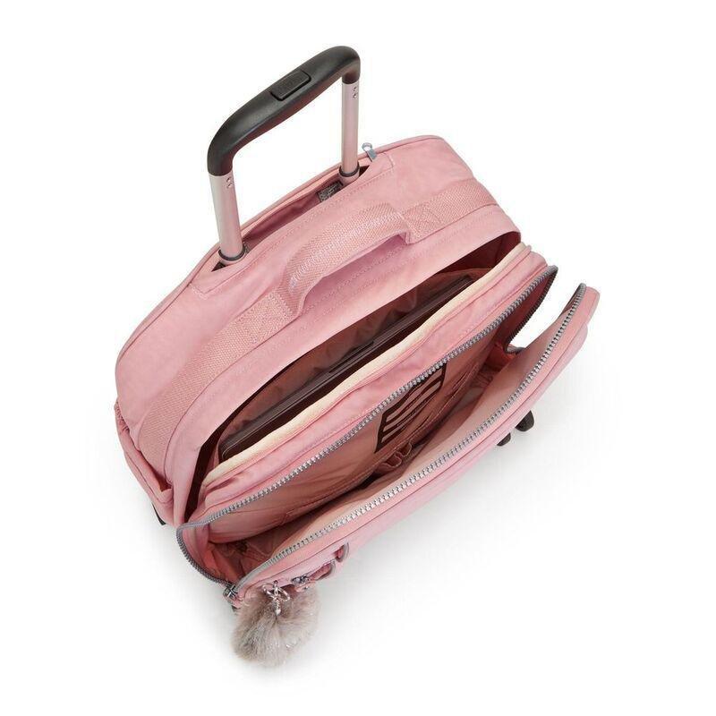 Kipling New Storia Wheeled School Bag - Bridal Rose - Large, , large image number 2