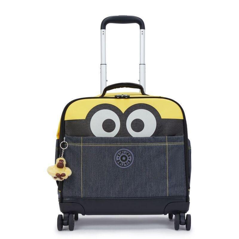 Kipling New Storia Wheeled School Bag - Minion Jeans Bl - Large, , large image number 0