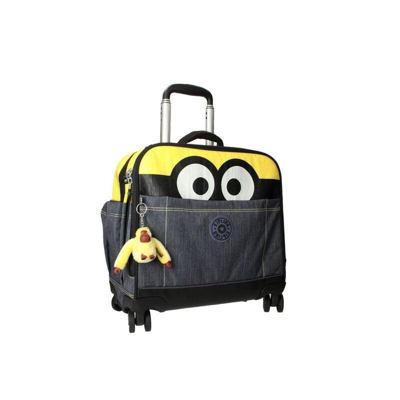Kipling New Storia Wheeled School Bag - Minion Jeans Bl - Large, , large image number 6