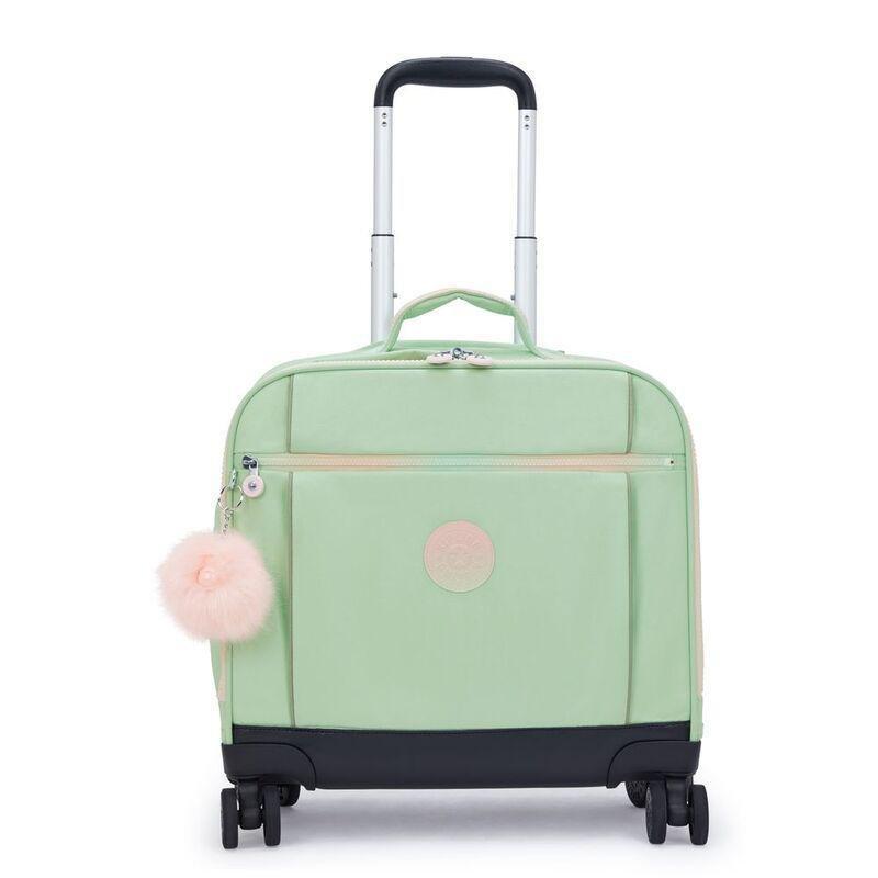 Kipling New Storia Wheeled School Bag - Soft Green Met - Large, , large image number 0