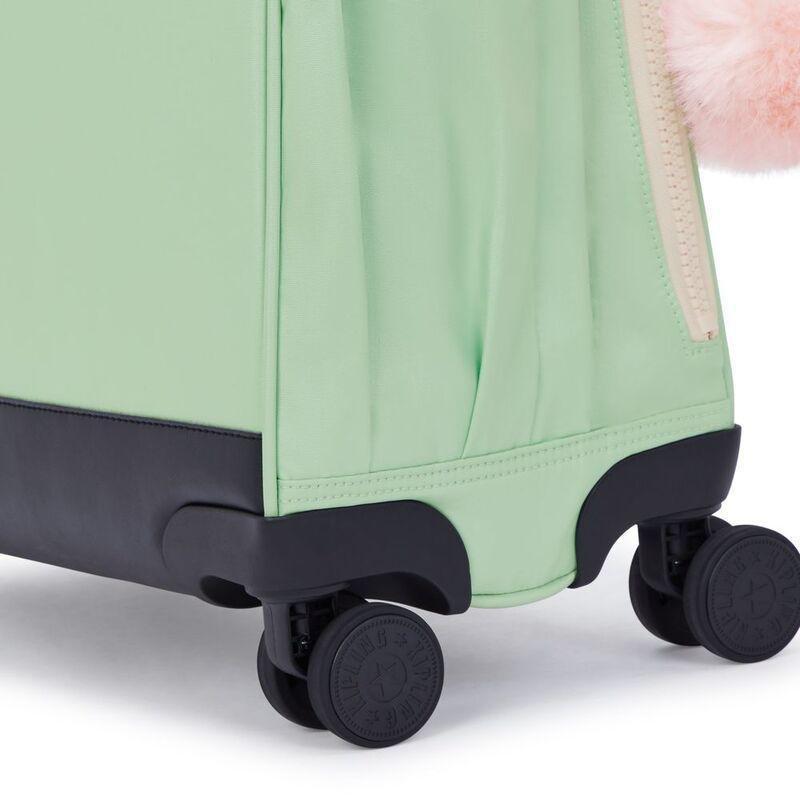 Kipling New Storia Wheeled School Bag - Soft Green Met - Large, , large image number 4