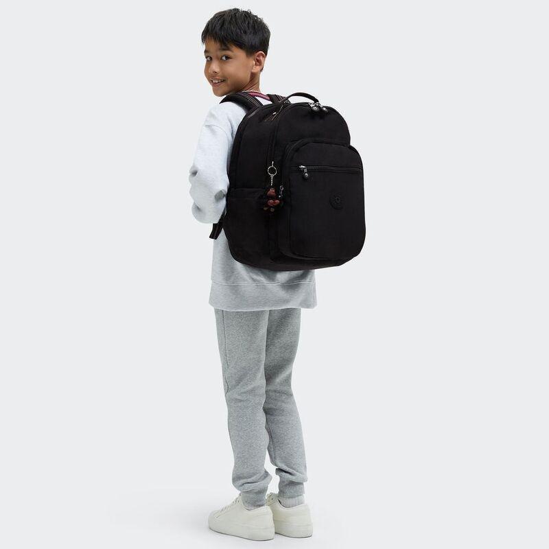 Kipling Seoul College Backpack - True Black - Large, , large image number 7