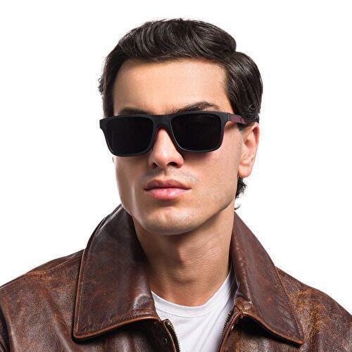 Emporio Armani Rectangle Eyeglasses - Black (125462001), , large image number 1