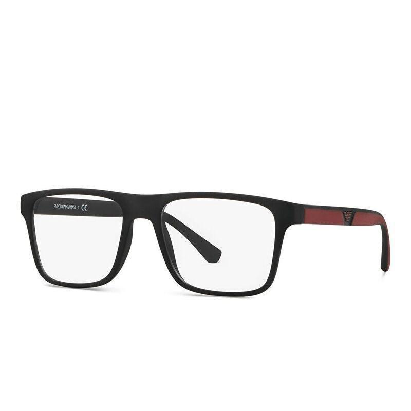 Emporio Armani Rectangle Eyeglasses - Black (125462001), , large image number 2