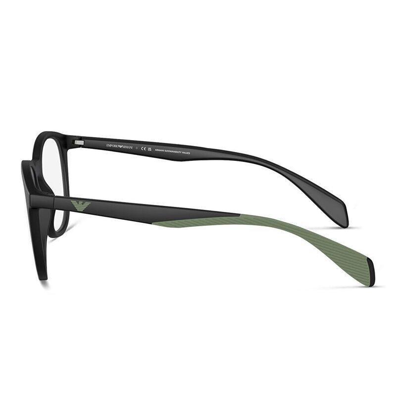 Emporio Armani Round Eyeglasses - Black (190226001), , large image number 2