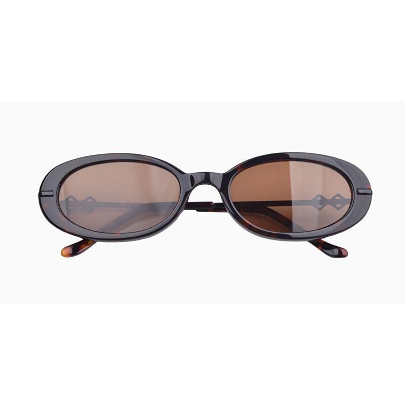 Karen Wazen Olivia Oval Sunglasses - Tortoise / Brown (186531002), , large image number 0