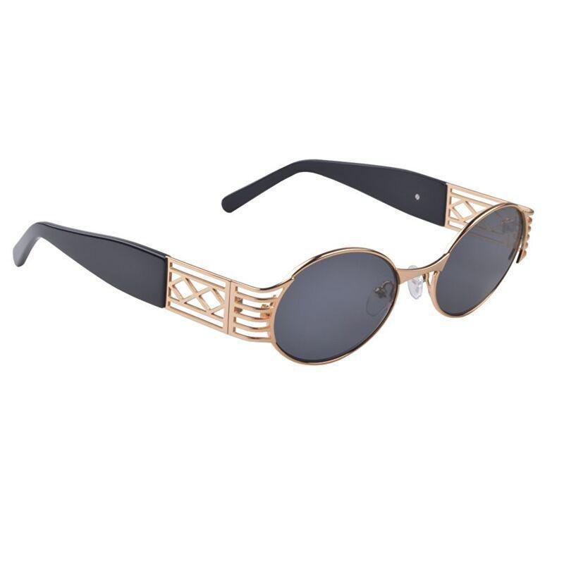 Karen Wazen Pam Oval Sunglasses - Gold / Black (186532001), , large image number 1