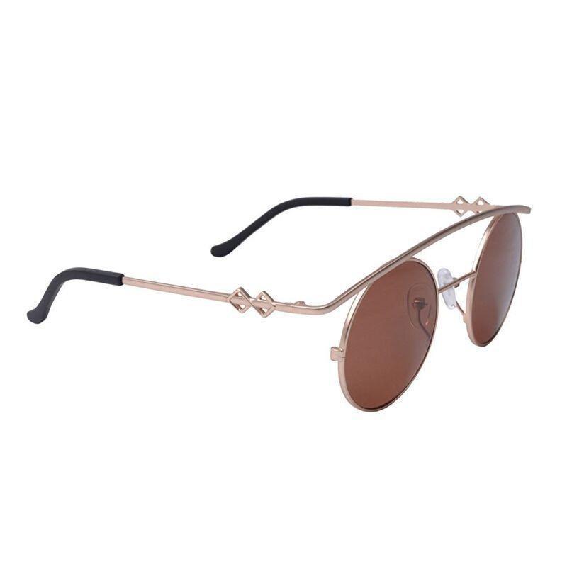 Karen Wazen Retro XL Round Sunglasses - Gold / Brown (186530002), , large image number 0