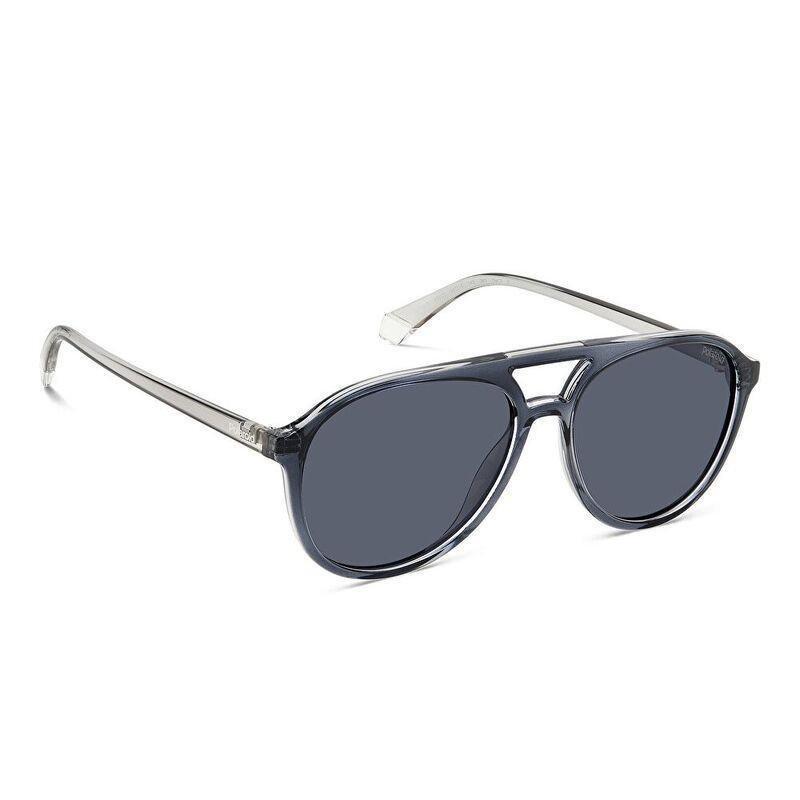 Polaroid Logo Unisex Aviator Sunglasses - Grey / Blue (191574001), , large image number 2