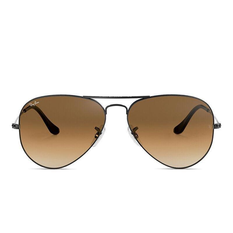 Ray-Ban Unisex Aviator Sunglasses - Gunmetal / Clear Gradient Brown (23308056), , large image number 0
