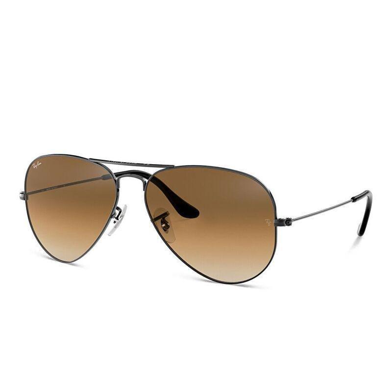 Ray-Ban Unisex Aviator Sunglasses - Gunmetal / Clear Gradient Brown (23308056), , large image number 1