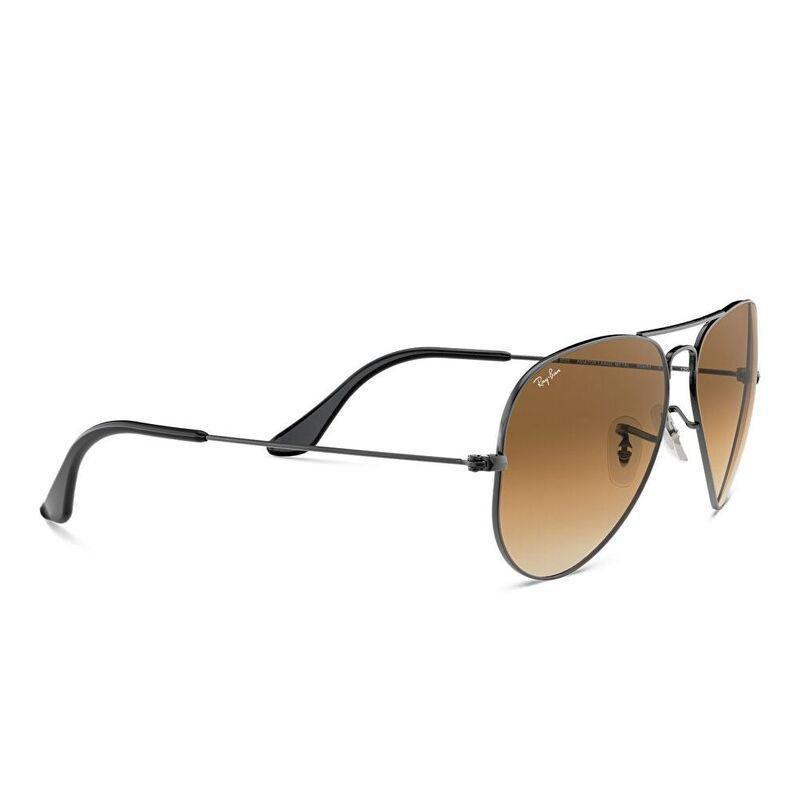 Ray-Ban Unisex Aviator Sunglasses - Gunmetal / Clear Gradient Brown (23308056), , large image number 2