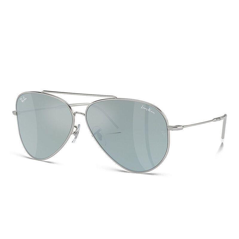 Ray-Ban Reverse Unisex Aviator Sunglasses - Silver / Silver Mirror (187611011), , large image number 1