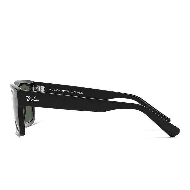 Ray-Ban Unisex Rectangle Sunglasses - Black / Dark Green (185833001), , large image number 2