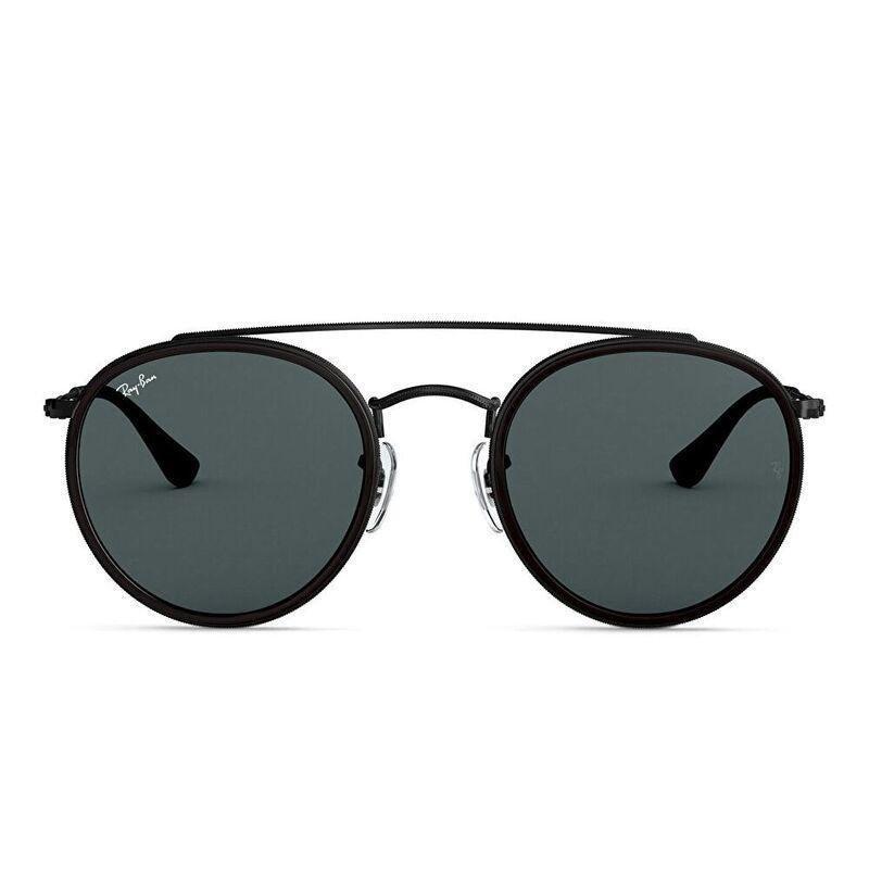 Ray-Ban Unisex Round Sunglasses - Black / Blue (117391007), , large image number 0