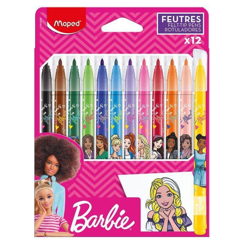 Maped Felt Tip Pen Barbie (Set of 12), , large image number 0