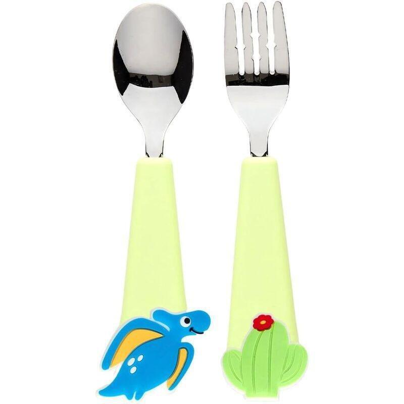 Flex & Lock Flexwarez 5 Kids Cutlery Charms Set - Dino (Set of 2), , medium
