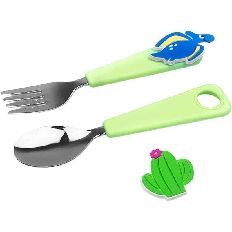 Flex & Lock Flexwarez 5 Kids Cutlery Charms Set - Dino (Set of 2), , large image number 1
