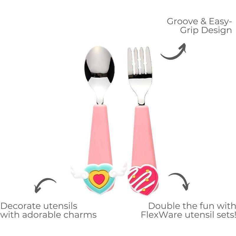 Flex & Lock Flexwarez 5 Kids Cutlery Charms Set - Unicorn (Set of 2), , large image number 2