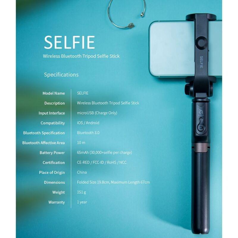 Adam Elements Selfie Wireless Bluetooth Tripod Selfie Stick, , large image number 7