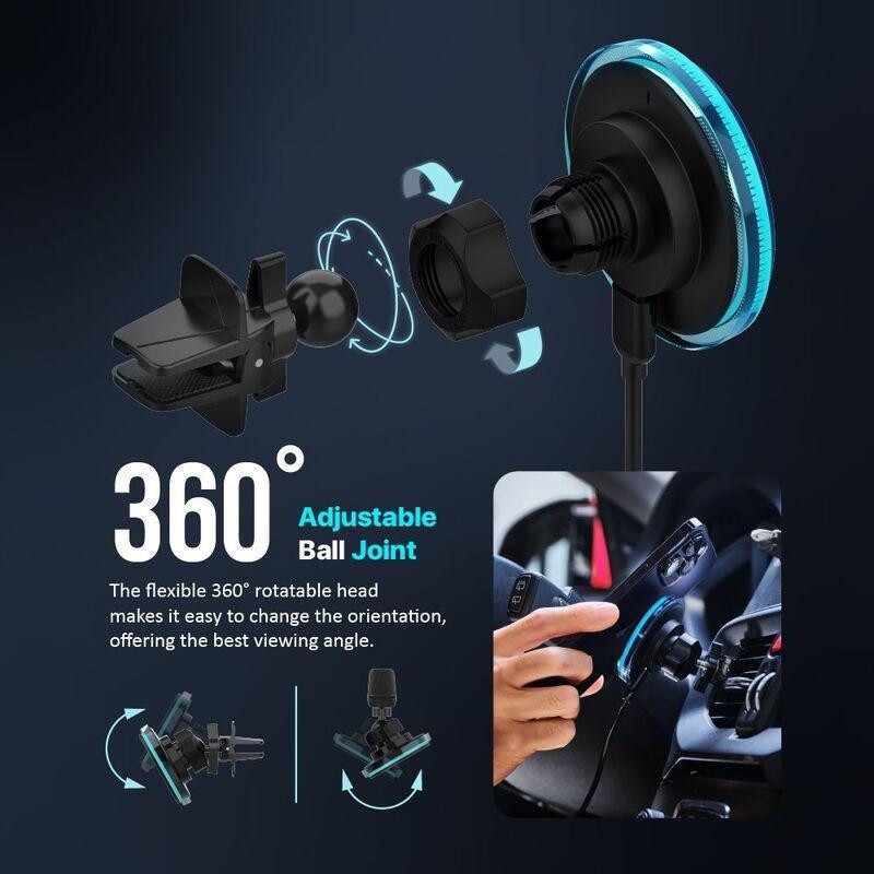 Adam Elements Omnia CX1 Magnetic Wireless Charging Car Mount - Black, , large image number 5