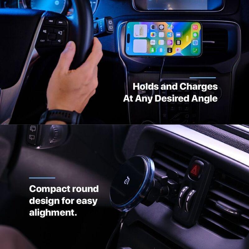 Adam Elements Omnia CX1 Magnetic Wireless Charging Car Mount - Black, , large image number 6
