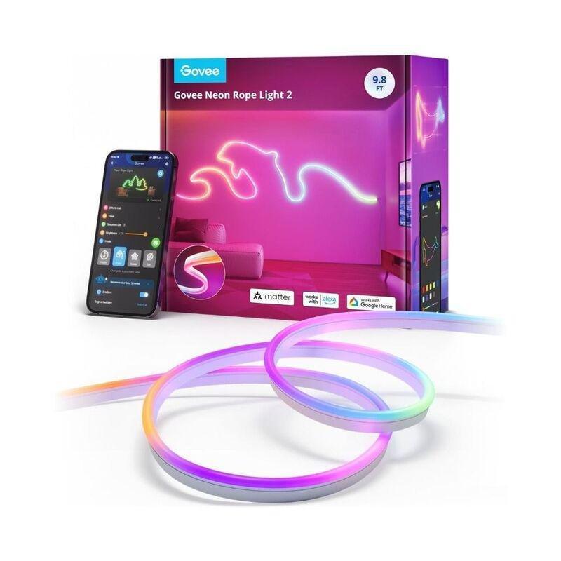 Govee 3m Neon PreinstalLED Strip Light - White, , large image number 0