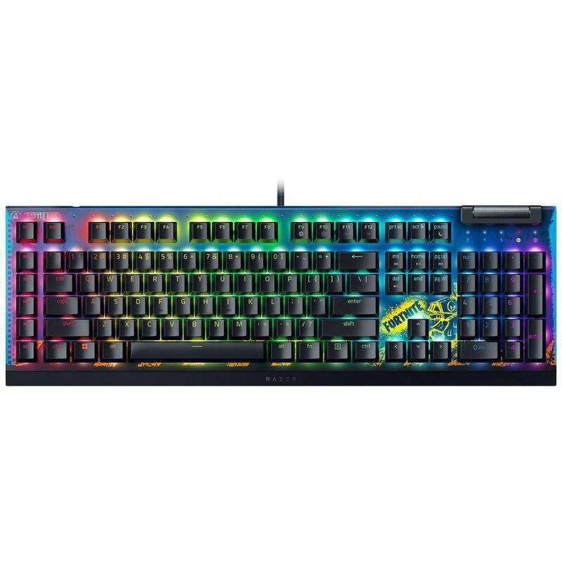 Razer Blackwidow V4 X Yellow Switch Mechanical Gaming Keyboard With Razer Chroma RGB - (Fortnite Special Edition), , medium