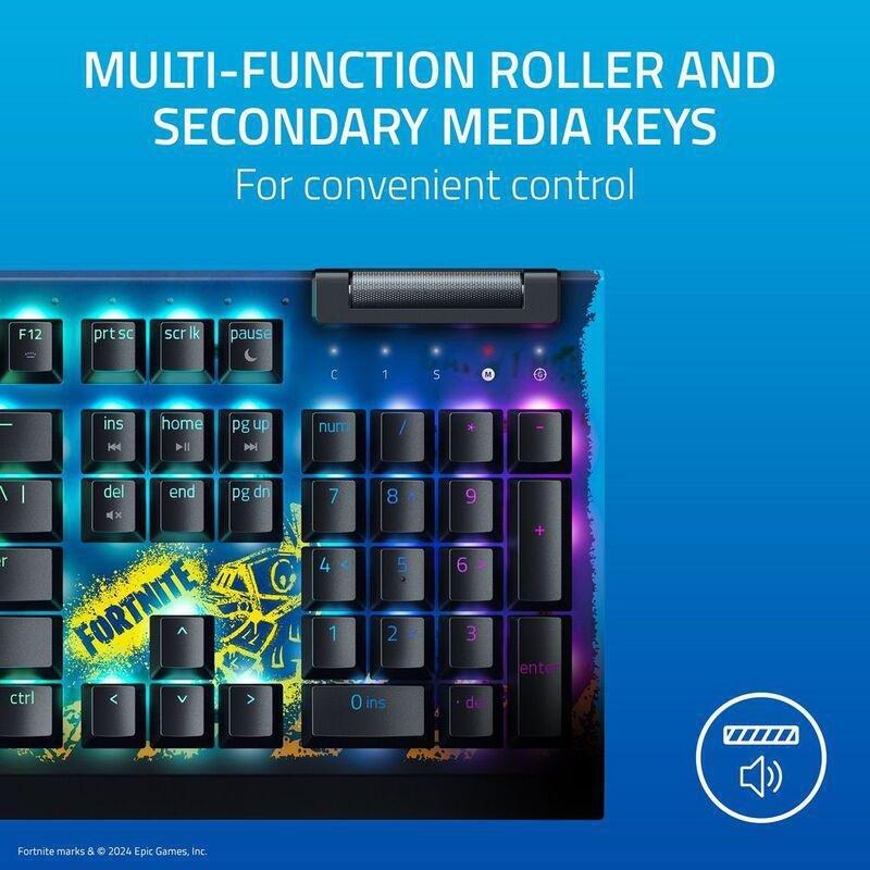 Razer Blackwidow V4 X Yellow Switch Mechanical Gaming Keyboard With Razer Chroma RGB - (Fortnite Special Edition), , large image number 4