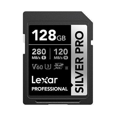 Lexar 128GB Lexar Professional Silver Pro SDXc UHS-II Card/ Up To 280MB/s Read/ 120MB/s Write/ C10 U3 V60, , large image number 0