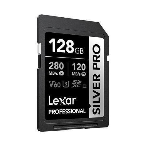 Lexar 128GB Lexar Professional Silver Pro SDXc UHS-II Card/ Up To 280MB/s Read/ 120MB/s Write/ C10 U3 V60, , large image number 1