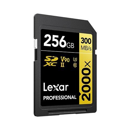 Lexar 256GB Lexar Professional 2000X SDhc UHS-II Cards/ Up To 300MB/S Read 260MB/S Write C10 V90 U3, , large image number 1
