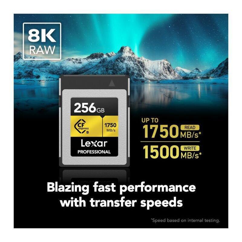 Lexar 256GB Lexar Professional CFexpress Type-B Card/ Up To 1750MB/s Read 1000MB/s Write, , large image number 1