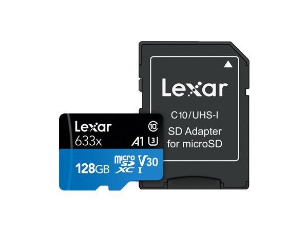 Lexar 128GB Lexar High-Performance 633X MicroSDXC UHS-I With SD Adapter/ Up To 100MB/S Read 45MB/S Write C10 A1 V30 U3, , large image number 2