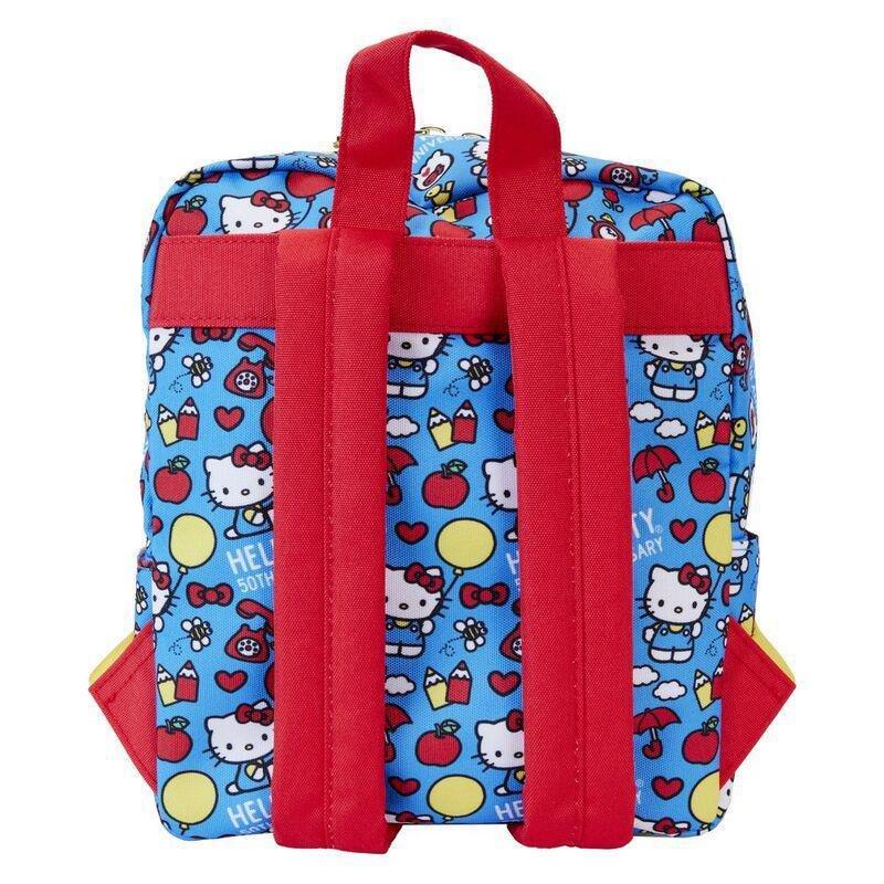 Loungefly Leather Hello Kitty 50th Anniversary Classic Alloverprintnylon Square Mini Backpack, , large image number 4