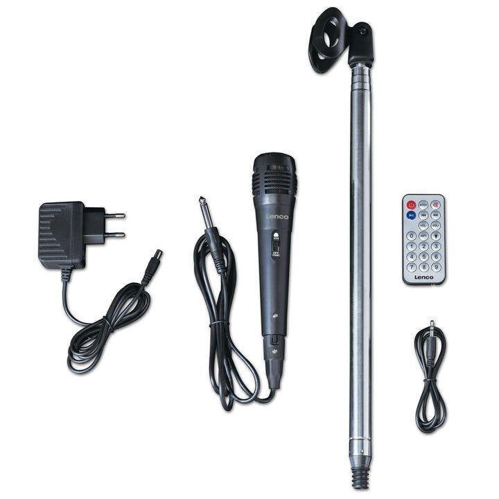 Lenco BTC-070BK Bluetooth 5.0 PA Karaoke Speaker with Mic, USB and LED Light Animation, , large image number 6