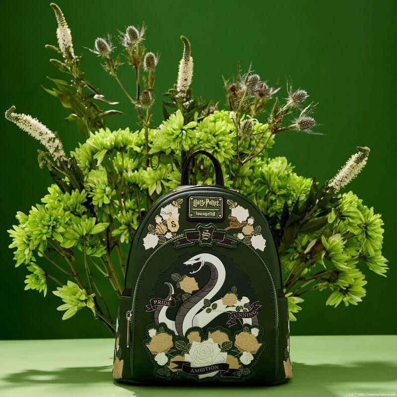 Loungefly Leather Harry Potter Slytherin House Tattoo Mini Backpack, , large image number 1