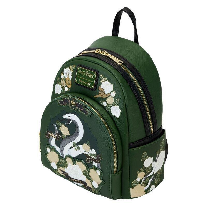 Loungefly Leather Harry Potter Slytherin House Tattoo Mini Backpack, , large image number 4