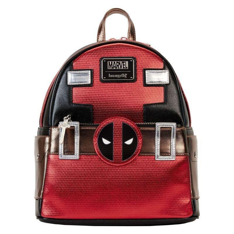 Loungefly Leather Marvel Deadpool Metallic Collection Cosplay Mini Backpack, , large image number 0
